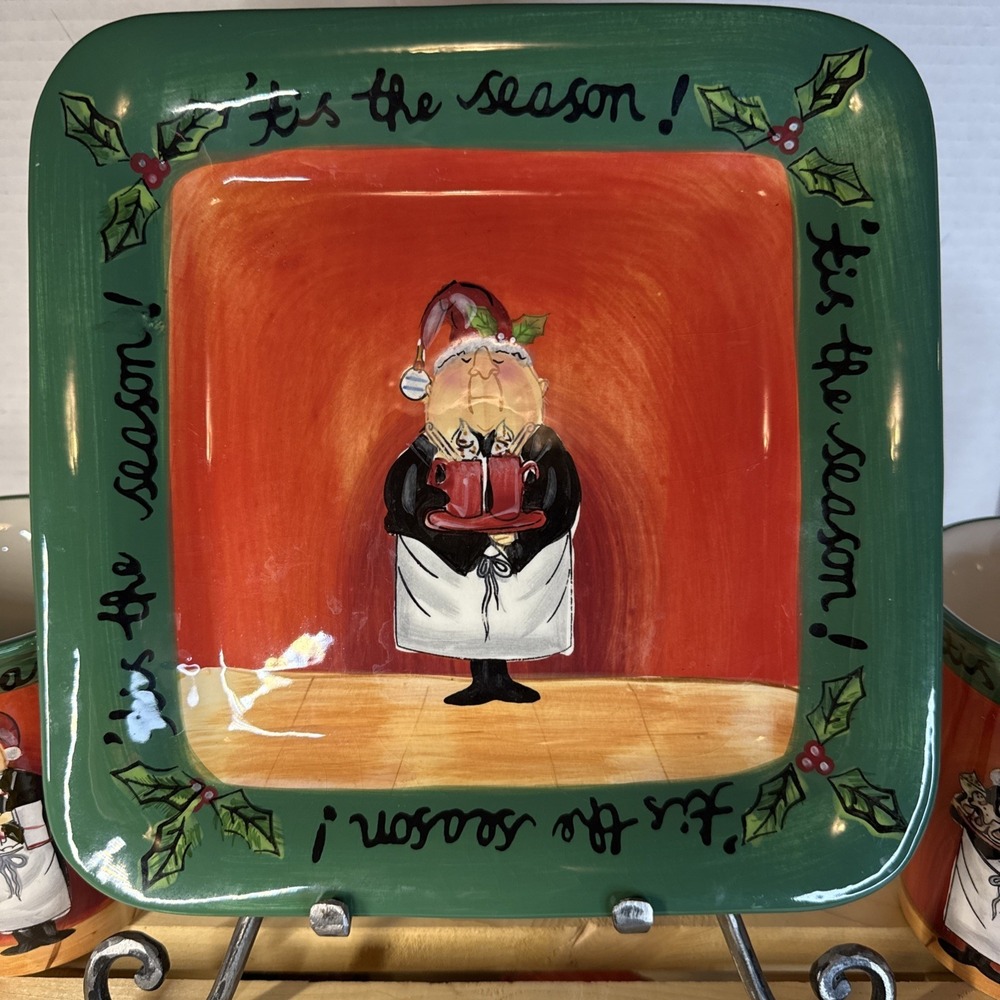 Certified International Tis The Season Christmas Plate.